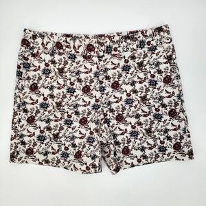 Ann Taylor Loft Linen Cotton Blend Floral Boho 6" Shorts
